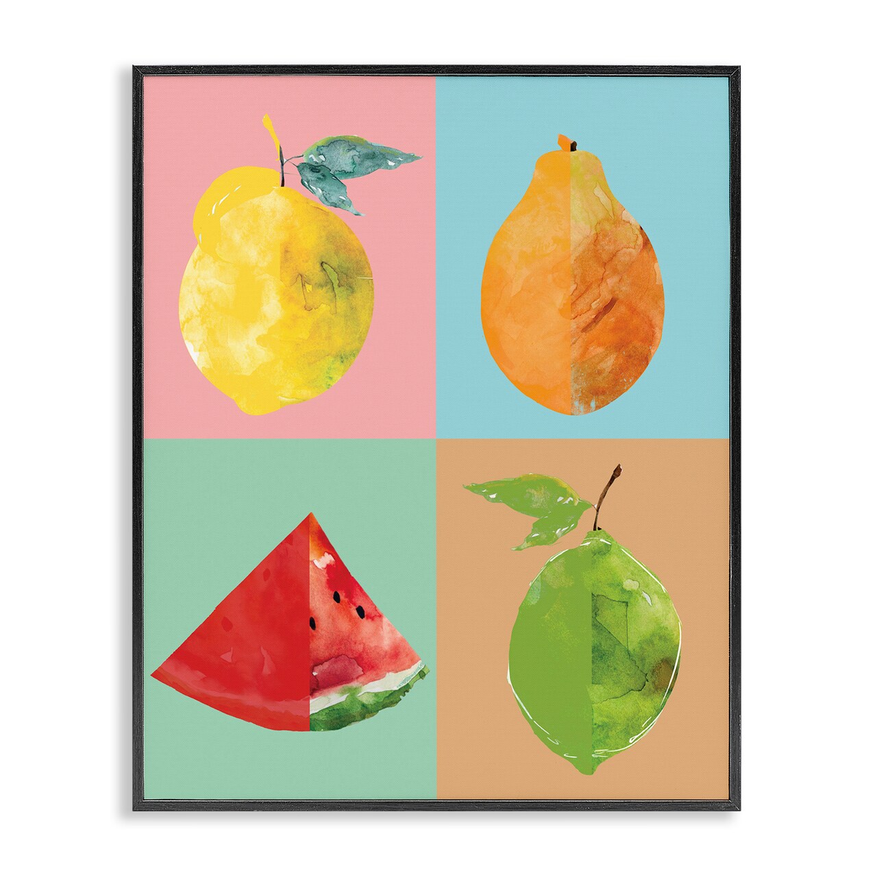 Stupell Industries Modern Pop Fruits Abstract Framed Giclee Wall Art Design by Carol Robinson